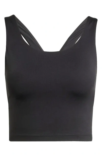 Adidas Originals Adidas Women's All Me Medium-support Long Line Sports Bra Tank Top In Black