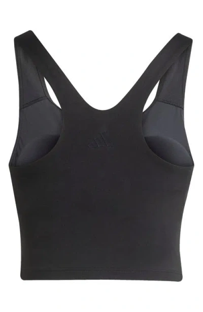 Adidas Originals Adidas Women's All Me Medium-support Long Line Sports Bra Tank Top In Black