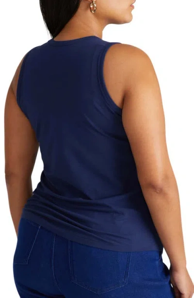 Universal Standard Cai Stretch Pima Cotton Tank In Blue