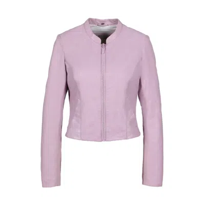 Freaky Nation Women's Purple Leather Jacket Sparkling Lilac In Multi