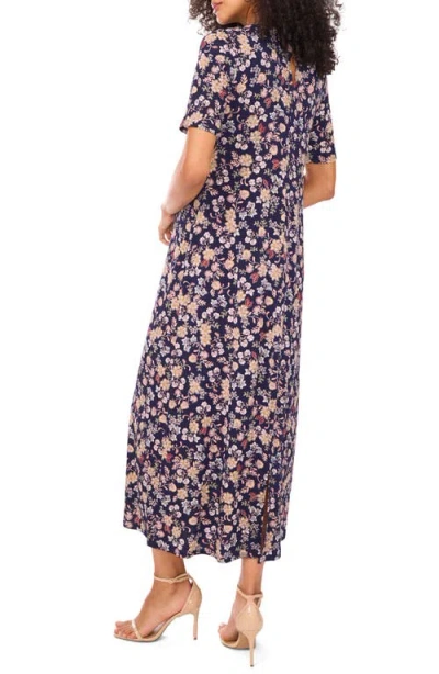 Vince Camuto Short Sleeve Maxi Dress In Multi