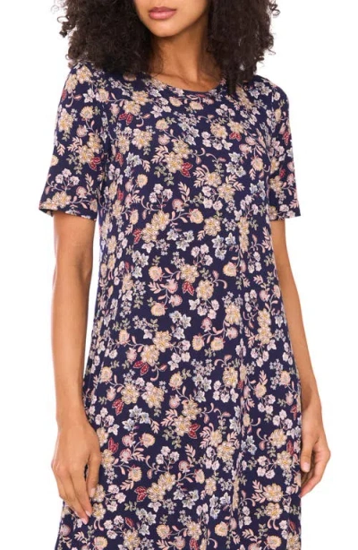 Vince Camuto Short Sleeve Maxi Dress In Multi