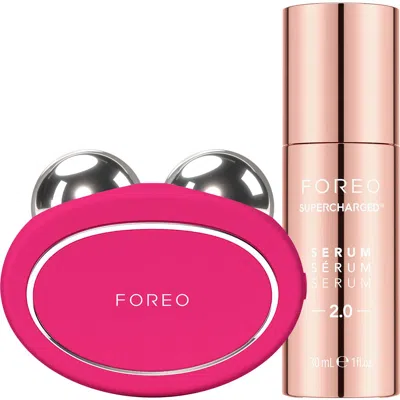 Foreo Bear 2 Fuchsia And Supercharged Serum 2.0 Bundle In Pink