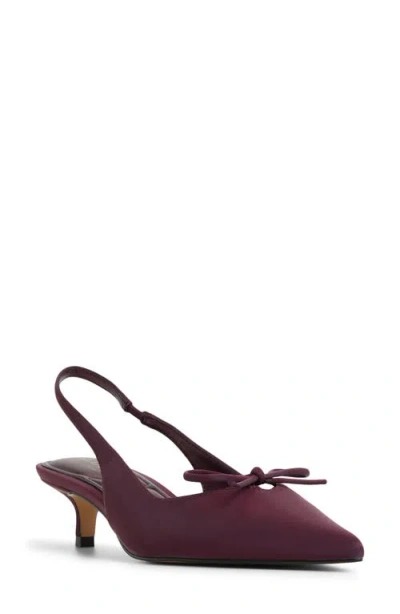Aldo Women's Azizza Sling-back Bow Kitten Heel Pumps In Burgundy