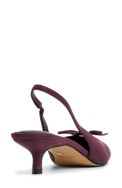 Aldo Women's Azizza Sling-back Bow Kitten Heel Pumps In Burgundy