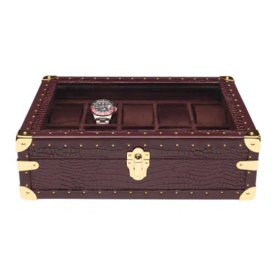Rapport London Brompton Optic Ten Watch Box In Brown