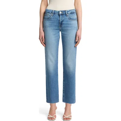 7 For All Mankind Calie Straighnt Cropped Jeans In Blue
