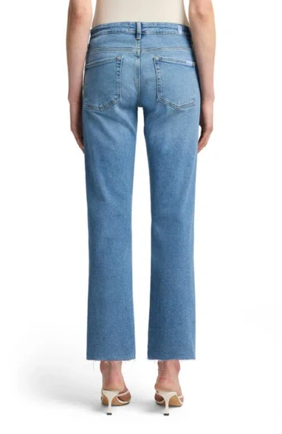 7 For All Mankind Calie Straighnt Cropped Jeans In Blue