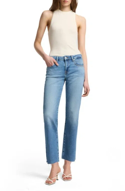 7 For All Mankind Calie Straighnt Cropped Jeans In Blue