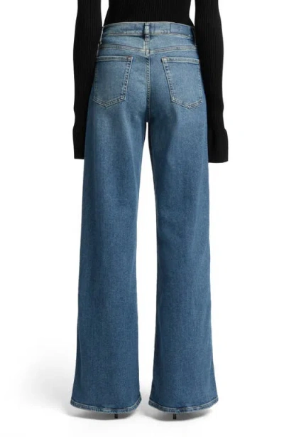 7 For All Mankind Dojo Tailorless Sacramento Kick Flare Jean In Blue