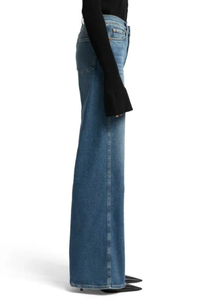 7 For All Mankind Dojo Tailorless Sacramento Kick Flare Jean In Blue