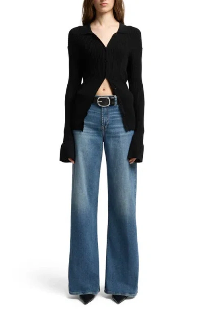 7 For All Mankind Dojo Tailorless Sacramento Kick Flare Jean In Blue