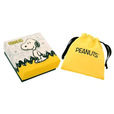 Peanuts Snoopy Silver Plated 3d Pave Pendent, 18'' Chain In Metallic