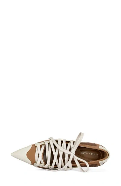 Azalea Wang Firestring Sporty Heeled Pumps With Laces In Multi