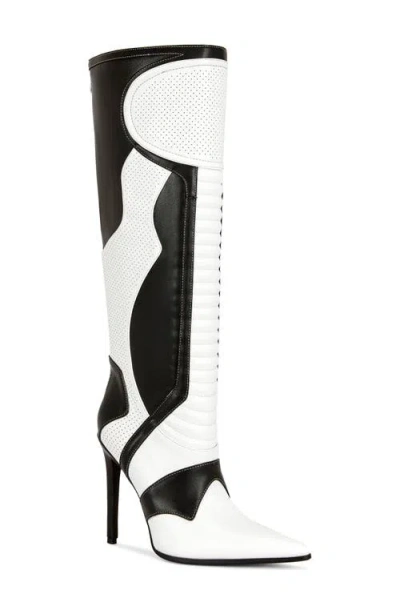 Azalea Wang Rodrigo Patchwork Knee High Boot In Multi