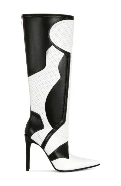 Azalea Wang Rodrigo Patchwork Knee High Boot In Multi