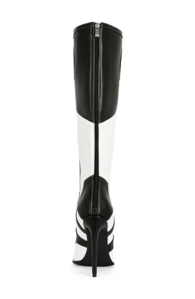 Azalea Wang Rodrigo Patchwork Knee High Boot In Multi