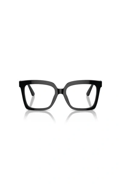 Michael Kors 53mm Square Optical Glasses In Black