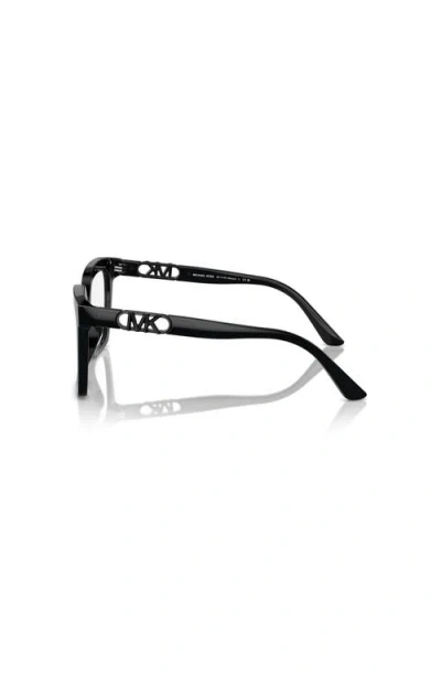 Michael Kors 53mm Square Optical Glasses In Black