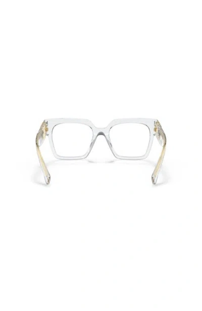 Miu Miu 52mm Square Optical Glasses In Neutral