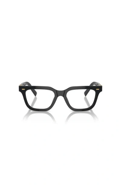 Miu Miu 53mm Rectangle Optical Glasses In Black