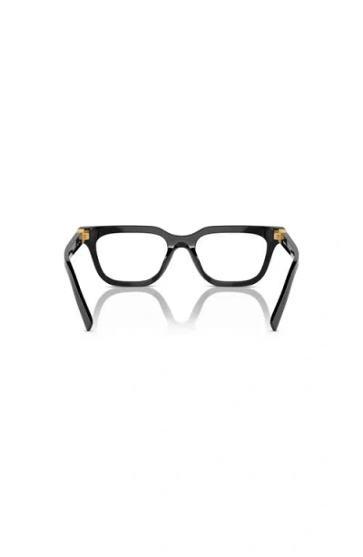 Miu Miu 53mm Rectangle Optical Glasses In Black