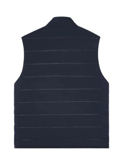 Robert Talbott Driver Quilted Vest In Blue