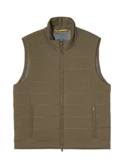 Robert Talbott Driver Quilted Vest In Green
