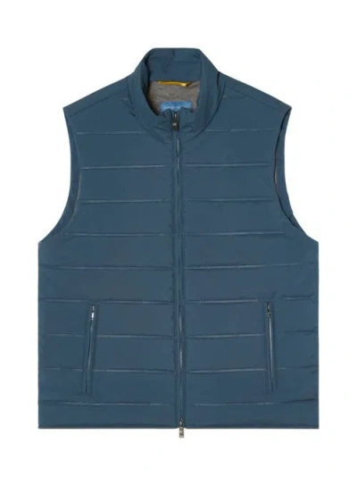 Robert Talbott Driver Quilted Vest In Blue