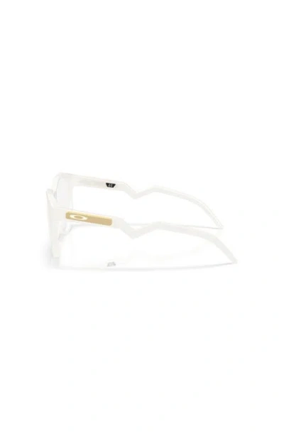 Oakley 52mm Rectangle Optical Glasses In Neutral