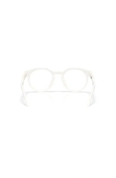 Oakley 52mm Rectangle Optical Glasses In Neutral