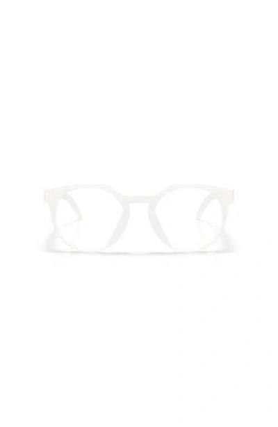 Oakley 52mm Rectangle Optical Glasses In White