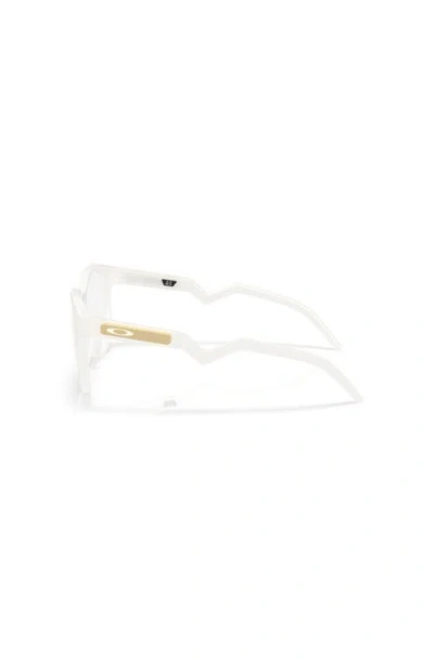 Oakley 52mm Rectangle Optical Glasses In White