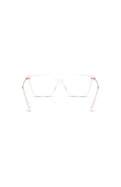 Michael Kors 54mm Square Optical Glasses In White