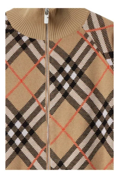 Burberry Linden Check Wool Blend Harrington Jacket In Linden Ip Check