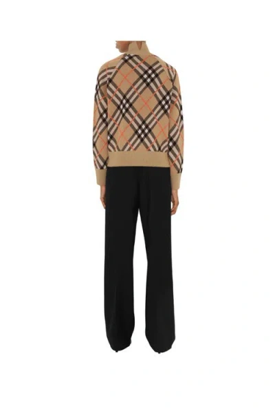 Burberry Wool-blend Check Track Jacket In Brown