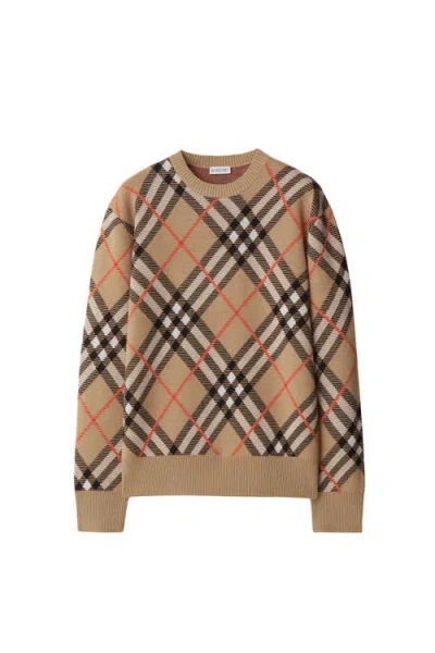 Burberry Ered Wool And Mohair Pullover Sweater In Neutral