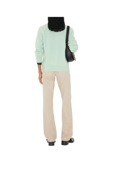 Burberry Cashmere Blend Cardigan In Green