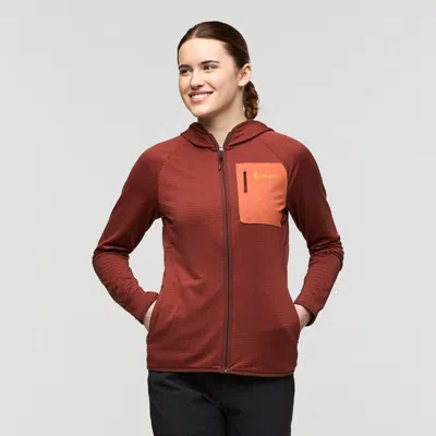 Cotopaxi Otero Fleece Full-zip Hooded Jacket In Burgundy