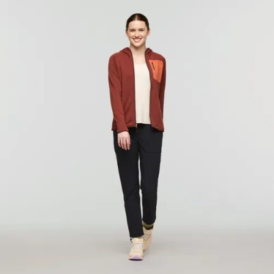 Cotopaxi Otero Fleece Full-zip Hooded Jacket In Burgundy