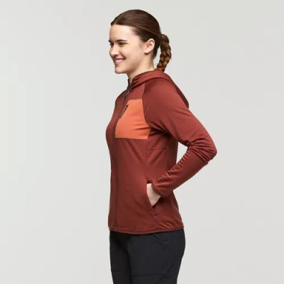 Cotopaxi Otero Fleece Full-zip Hooded Jacket In Burgundy