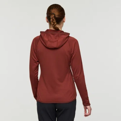 Cotopaxi Otero Fleece Full-zip Hooded Jacket In Burgundy