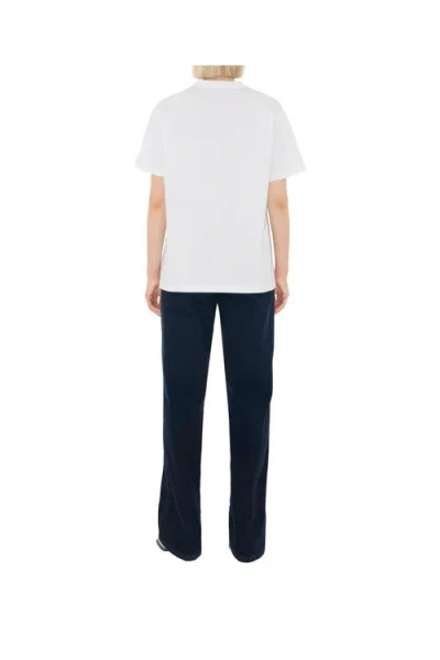 Burberry Contrast-pocket Short-sleeve Cotton T-shirt In White