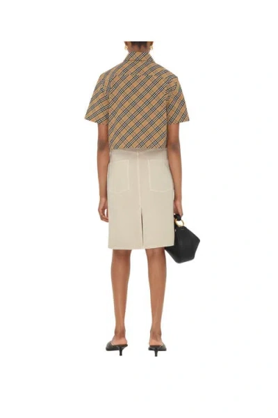 Burberry Vintage Check Cropped Shirt In Multi