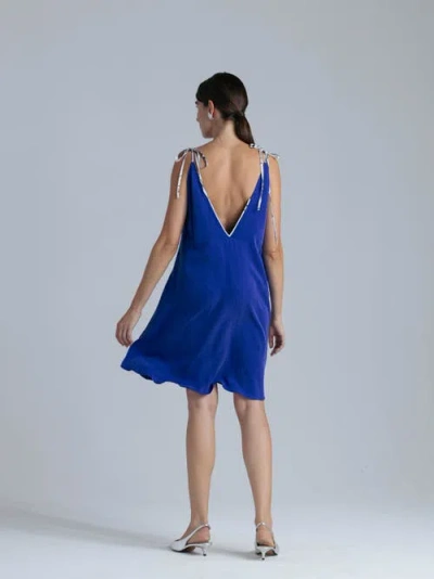 Alas Cupro Dress In Blue