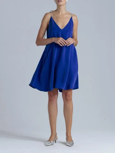 Alas Cupro Dress In Blue