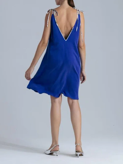 Alas Cupro Dress In Blue