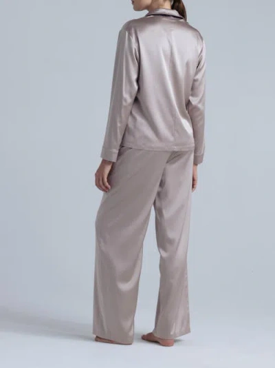 Alas Silk Long Sleeve Shirt In Gray