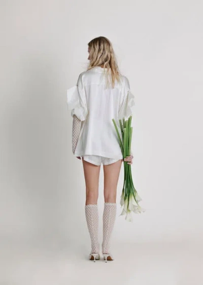 Alas Lace Knee High Socks In White