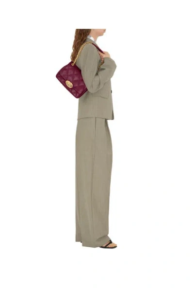 Burberry Small Calfskin Strand Shoulder Bag In Red